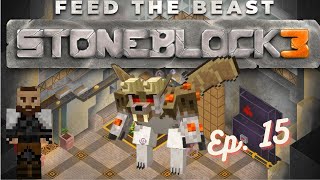 FTB Stoneblock 3 Minecraft Mod Pack Playthrough Ep 15  Wilden Chimera Fight [upl. by Araj]