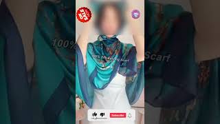 How to tie 35in x 70in 90cm x 180cm Long Silk Scarf 14 Short [upl. by Anoj45]