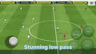 Stunning low amp lofted pass on Efootball 2022 mobile  Tutorial [upl. by Horbal]