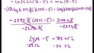 Solving for Initial Temperature Using Calorimetry [upl. by Laryssa]