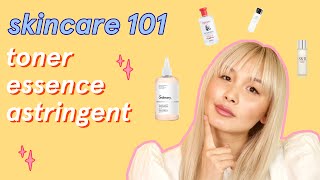 What’s a toner essence astringent Which one is best for you  Beginners guide  SKINCARE 101 [upl. by Jeremie]