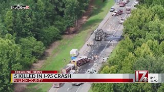 5 people killed due to crash on I95 near Kenly NCSHP [upl. by Notrub162]