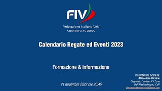 Calendario Regate FIV 2023  Portale FIV [upl. by Ained]