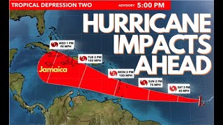 Tropical Depression 2 Will Become a Hurricane Soon  JAMAICACARIBBEAN Update for Saturday June 29 [upl. by Eulalie478]