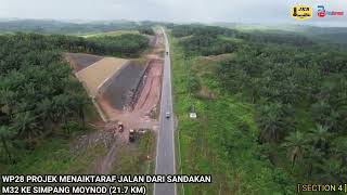 Kemajuan terkini Lebuhraya Pan Borneo Sabah Pakej Kerja 28 [upl. by Beale935]