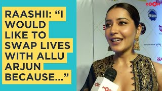 69th Filmfare Awards South 2024 Raashii Khannas BIG comment on Allu Arjun [upl. by Assetak]