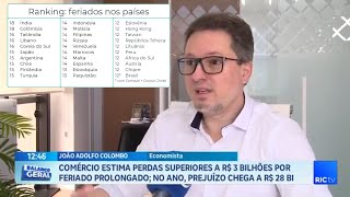 Economista João Adolfo comenta sobre feriados nacionais [upl. by Cecilius]