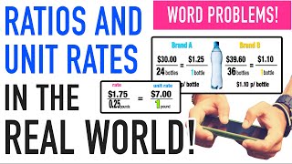 Ratios and Unit Rate Examples and Word Problems [upl. by Reinald771]