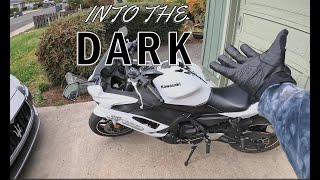 Into The Dark  Ninja 650 Ride and Ramble 55 motovlog [upl. by Eixela]