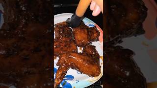 Fried Chicken with Teriyaki and Honey Barbecue Glaze chicken 🍗 cooking food Chicken [upl. by Vin543]