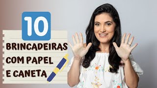 Top 10 brincadeiras divertidas com papel e caneta para crianças [upl. by Haldi]