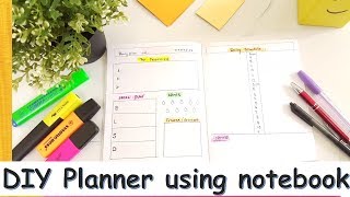 How to make a planner using notebook  Useful diy ideas  Diy planner [upl. by Ringe444]