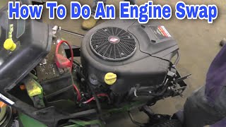 How To Do An Engine Swap On A Riding Mower with Taryl [upl. by Jarlen]