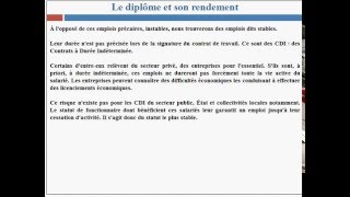 Le diplôme et son rendement [upl. by Goddart]