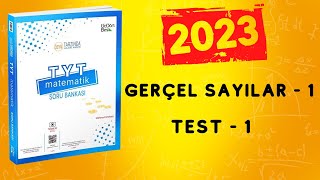 2023 345 TYT MATEMATİK SORU BANKASI ÇÖZÜMLERİ  GERÇEL SAYILAR 1  TEST 1 [upl. by Asilanom]