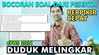 BOCORAN SOAL TIU CPNS 2021  PENALARAN ANALITIS DUDUK MELINGKAR [upl. by Tyre]