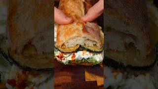 Burrata amp Olive Pesto Sandwich with Zucchini Confit [upl. by Ayamat493]