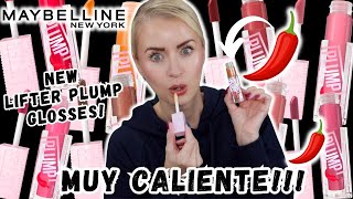 NEW Maybelline LIFTER PLUMP Lip Glosses  ALL 8 Shades SWATCHED  Steffs Beauty Stash [upl. by Yelsnit]