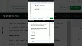 Hackerrank  List Comprehension  Python solution codingchallenge hackerranksolutions shorts [upl. by Zia]