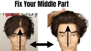 How to Remove a Middle Part  TheSalonGuy [upl. by Fina231]