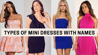 Types of Mini Dresses with Names [upl. by Htilil228]