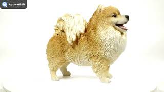 HiLine Gift Medium Standing Pomeranian Garden Statue [upl. by Monafo]