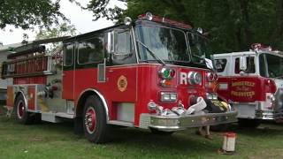 Vintage and Classic Fire Truck Show Part 1  America for Kids [upl. by Noonan196]