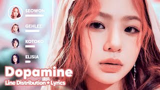 UNIS  Dopamine UNIS Ver Line Distribution  Lyrics Karaoke PATREON REQUESTED [upl. by Yelda4]