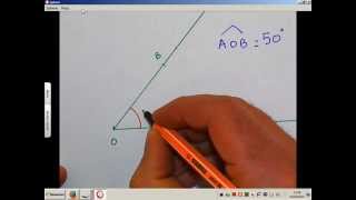 Construire un angle de mesure donnée avec un rapporteur [upl. by Alliuqat502]