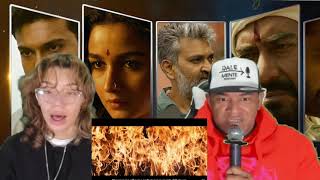 RRR FINAL TRAILER REACTION rrrtrailer indianmovie [upl. by Yhtimit353]