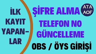 Ata Aöf Şifresi Nasıl Alınır Yeni Şifre Nasıl Alınır Telefon No Güncelleme Şifre Değiştirme [upl. by Remy]