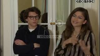 Zendaya and Tom Holland resurfaced france interview [upl. by Ranit255]