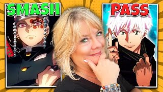 I Asked My MOM To SMASH or PASS On Anime Husbandos [upl. by Anaehr]