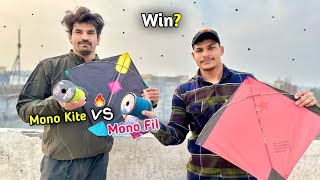 Mono Fil vs Mono Kite who is best  Kite Cutting  Kite Flying [upl. by Rehptsirhc]