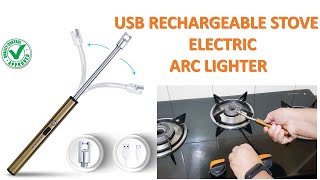 Review  Electric Arc Rechargeable Stove Lighter [upl. by Cenac170]