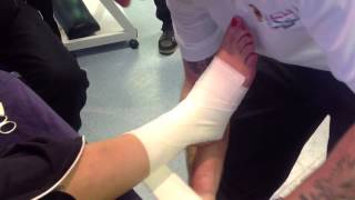 UCB sport therapy ATFL strapping [upl. by Lavotsirc]