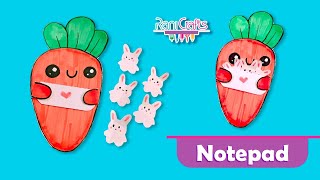 DIY Notepad  how to make easy and adorable notepads at home 🥕 [upl. by Eninej]