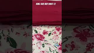 King size bed sheet 100110 inchesbedsheets homelinen cotton bed homedecor onlineshopping buy [upl. by Feldt204]