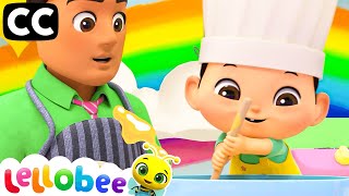 Pat A Cake Song  Decorating Cakes  Nursery Rhymes with Subtitles [upl. by Elconin]