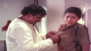 Doddanna Tries To Spoil Lady Police Officer Life  Gandanige Thakka Hendathi Movie Climax Scene [upl. by Inman]