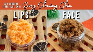 BEST Scrub For Skin EXFOLIATION at HOME  DIY LIP amp FACE SCRUB RECIPE [upl. by Lustig424]