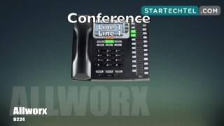 How To Make A Conference Call On The Allworx 9224 Phone [upl. by Annaik]