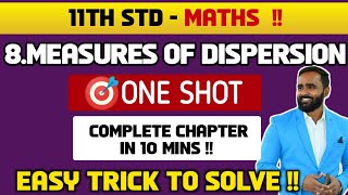 11th STD MATHS8 MEASURES OF DISPERSIONONE SHOTPRADEEP GIRI SIR [upl. by Adnolahs]