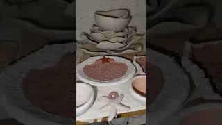 Finally everything is ready to be glazed handmadepottery potterycrafts ceramics potteryart [upl. by Eetnuahs]