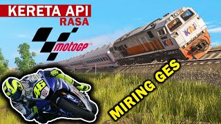 Parodi Kereta Api Menjadi MotoGP quot Miring Kaya Rosi quot [upl. by Higinbotham118]