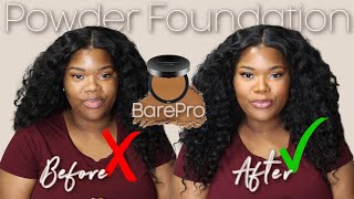 Powder Foundation Routine for Black Women with BareMinerals BarePro  Beginner Makeup  Detailed [upl. by Husain371]