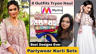 🌻Myntra KurtiKurta Set Haul😀Myntra Kurtis Dresses Haul Myntra Haul [upl. by Leonie]