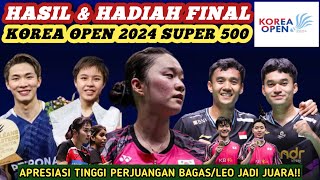 INDONESIA JUARA Hasil Final amp Jumlah Hadiah Badminton Korea Open 2024 Hari Ini [upl. by Clea196]