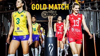 Unbelievable Volleyball Actions  Brazil vs Serbia GOLD Match World Championship 2024 [upl. by Elawalo186]