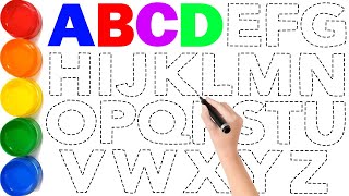 ABCDEFGHIJKLMNOPQRSTUVWXYZ  How to Draw Alphabet A to Z for Kids Step by Step Easy  KS ART [upl. by Berger]